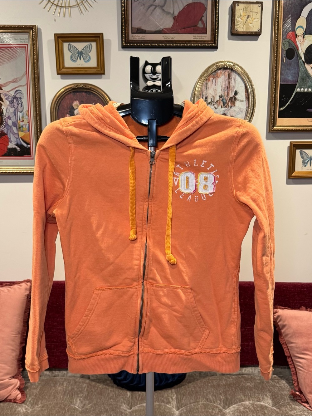 Y2K Mossimo Supply Co. Orange Zip Up Hoodie
